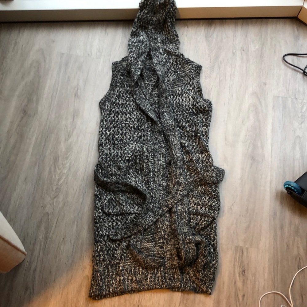 Long knit sweater wrap